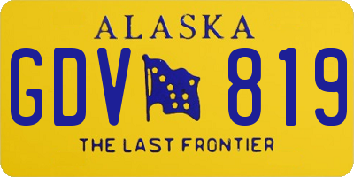 AK license plate GDV819