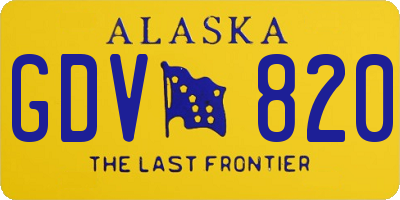 AK license plate GDV820