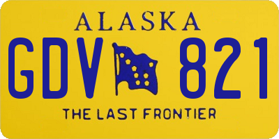 AK license plate GDV821