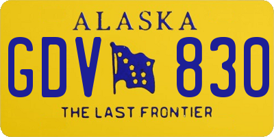 AK license plate GDV830