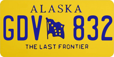 AK license plate GDV832