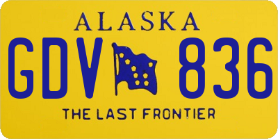 AK license plate GDV836