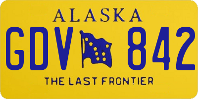 AK license plate GDV842