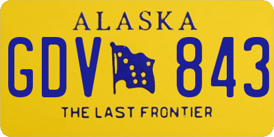 AK license plate GDV843