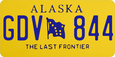 AK license plate GDV844
