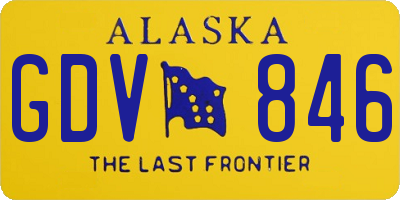 AK license plate GDV846