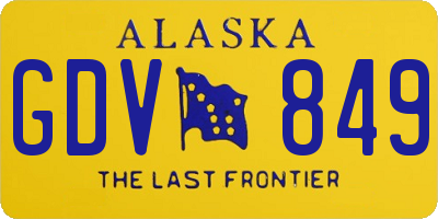 AK license plate GDV849
