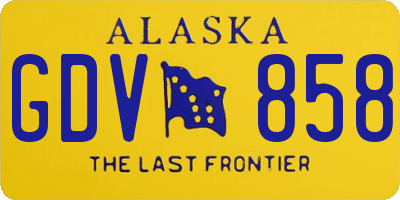 AK license plate GDV858