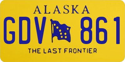 AK license plate GDV861