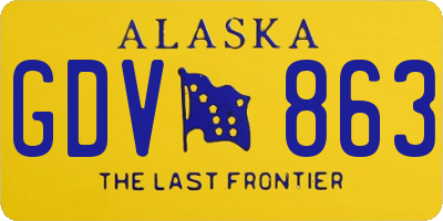 AK license plate GDV863
