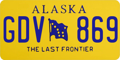 AK license plate GDV869