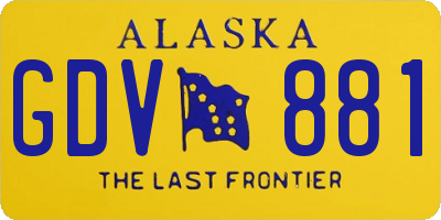 AK license plate GDV881