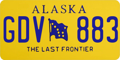 AK license plate GDV883