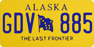 AK license plate GDV885