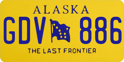 AK license plate GDV886