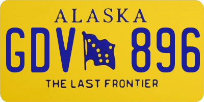 AK license plate GDV896