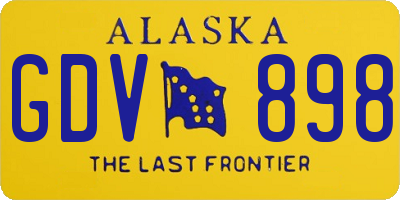 AK license plate GDV898