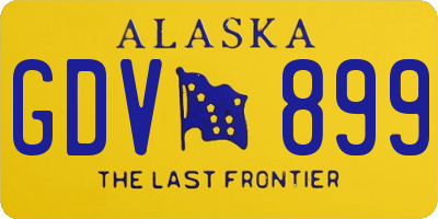 AK license plate GDV899