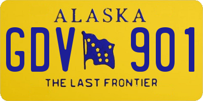 AK license plate GDV901