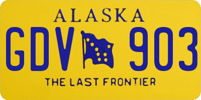 AK license plate GDV903