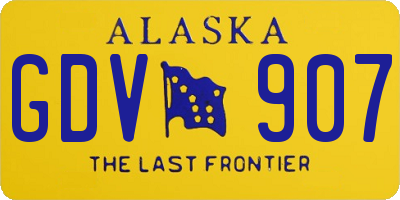 AK license plate GDV907