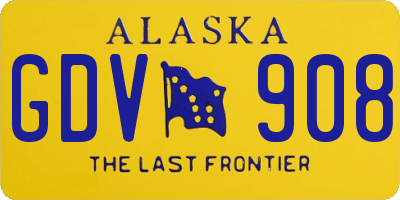AK license plate GDV908