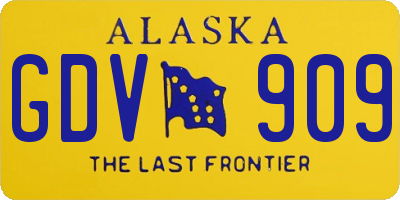 AK license plate GDV909