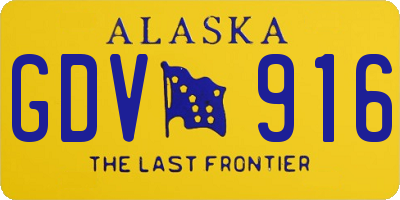 AK license plate GDV916
