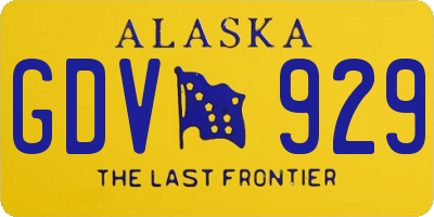 AK license plate GDV929