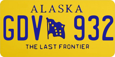 AK license plate GDV932