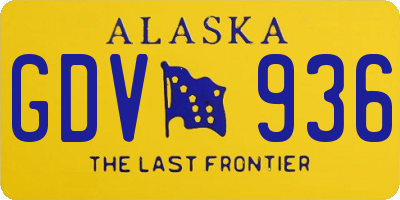 AK license plate GDV936