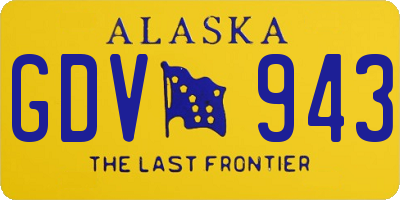 AK license plate GDV943
