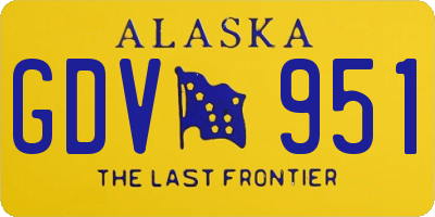 AK license plate GDV951