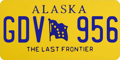 AK license plate GDV956