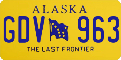 AK license plate GDV963