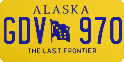 AK license plate GDV970