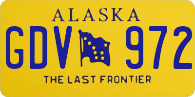 AK license plate GDV972