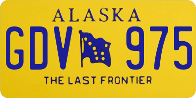 AK license plate GDV975