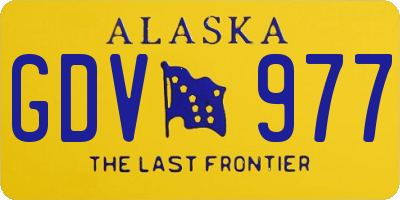 AK license plate GDV977