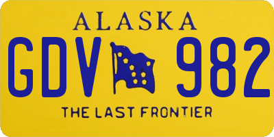 AK license plate GDV982