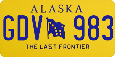 AK license plate GDV983