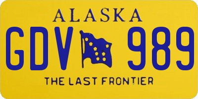 AK license plate GDV989