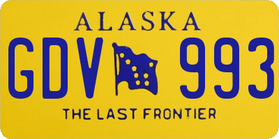 AK license plate GDV993