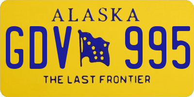 AK license plate GDV995