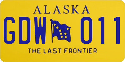 AK license plate GDW011