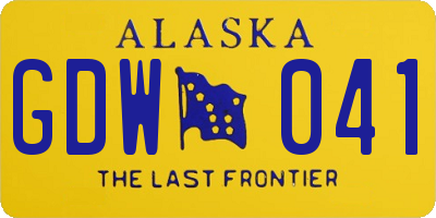 AK license plate GDW041