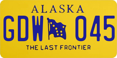 AK license plate GDW045