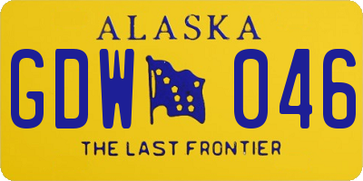 AK license plate GDW046