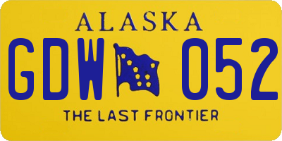 AK license plate GDW052