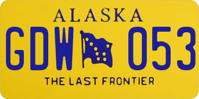 AK license plate GDW053